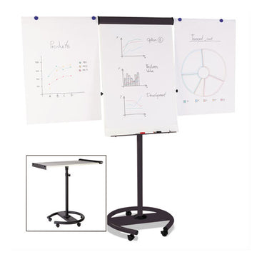 MasterVision® 360 Multi-use Mobile Magnetic Dry Erase Easel, 27 X 41, Black Frame freeshipping - TVN Wholesale